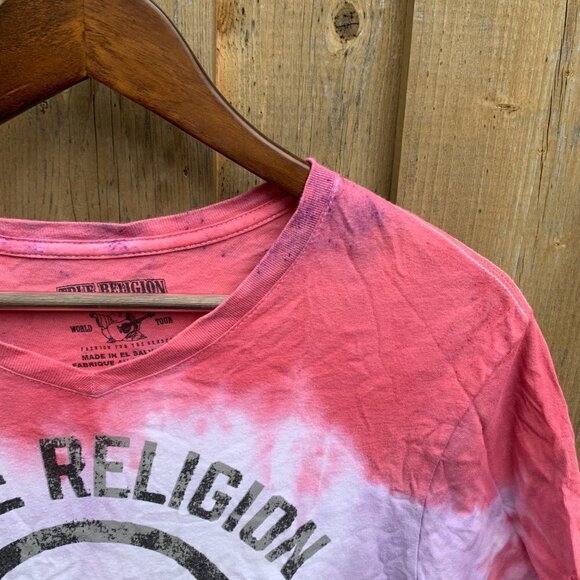 True Religion BIG LOGO Tie Dye T Shirt Small - Picture 5 of 5